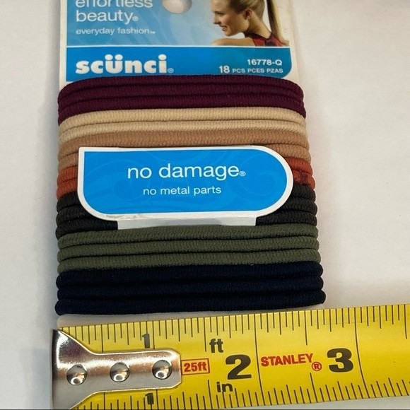 Scunci Hair Ties Ponytail Elastics No Metal Fall Warm Colors Red Tan - Picture 11 of 13